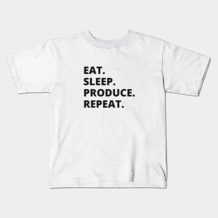 Eat Sleep Producer Repeat Kids T-Shirt